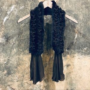 Y2K Rex fur scarf Kelli Kouri chocolate brown